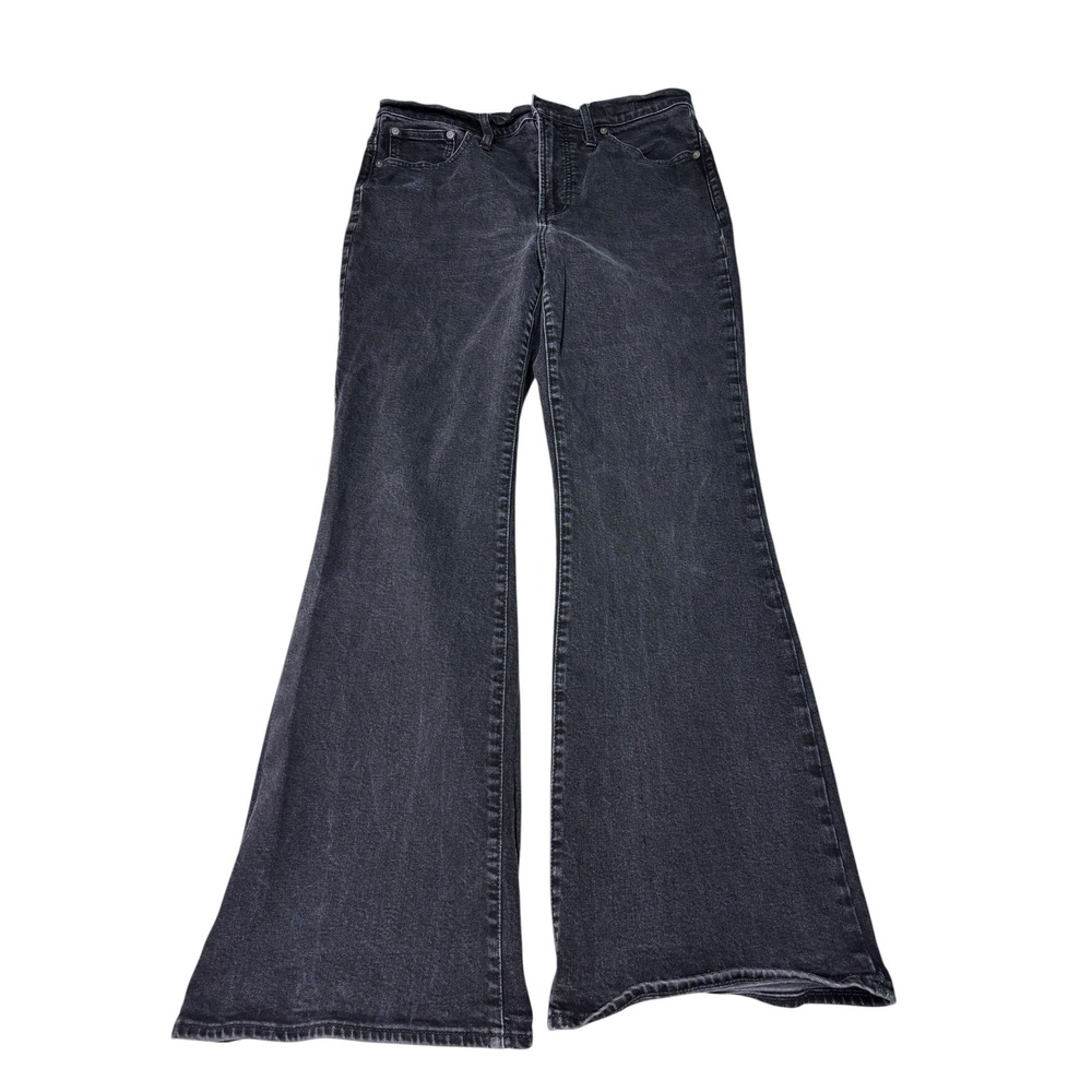 Madwell The Perfect Vintage Flare Jean Faded Black Stretch Denim Womens‎ 30X30